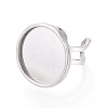 304 Stainless Steel Cuff Ring Findings STAS-S080-040H-P-3