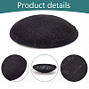 BENECREAT 4Pcs 4 Colors Imitation Hemp Round Fascinator Hat Base for Millinery AJEW-BC0007-36-4