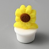 Sunflower Pot Food Grade Eco-Friendly Silicone Beads SIL-TAC0002-17B-1