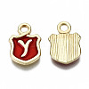 Alloy Enamel Charms ENAM-T012-03Y-RS-3