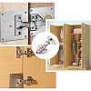 304 Stainless Steel 8Pcs Hinge Pieces & 2Pcs Hydraulic Hinge FIND-SW0001-03-6