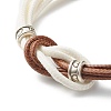 Waxed Polyester Cord Bracelets for Couples BJEW-TA00007-5