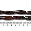 Natural Tibetan Agate 3-Eye dZi Beads Strands G-H087-B01-01-4