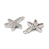Brass Micro Pave Clear Cubic Zirconia Charms KK-C155-24P-2