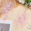 3D Flower Polyester Embroidery Sew on Appliques PATC-WH0008-48A-4