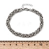 304 Stainless Steel Byzantine Chains Bracelets for Women BJEW-P399-01A-P-5
