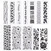 Globleland 12Pcs 12 Styles Transparent Plastic Embossing Template Folders AJEW-GL0002-19-8