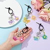 Acrylic Butterfly & Resin Flower Pendant Keychains KEYC-YW00179-01-5
