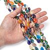 Handmade Millefiori Glass Beads Strands LK-R004-08-4