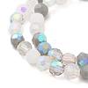 Electroplate Glass Beads Strands EGLA-P048-A03-3