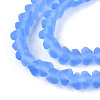 Frosted Transparent Glass Beads Strands GLAA-N016-4mm-05-3