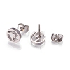 Tarnish Resistant 304 Stainless Steel Stud Earrings X-EJEW-N045-01P-3