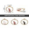 Kissitty 30Pcs 3 Colors Zinc Alloy Enamel Pendants ENAM-KS0001-06-16