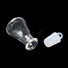 Clear Glass Wishing Bottle Pendants GLAA-A010-01H-3