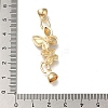 Brass Micro Pave Clear Cubic Zirconia Fold Over Clasps KK-H480-49G-3