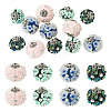 12Pcs 4 Styles Handmade Resin Indonesia Round Beads IPDL-TA0001-06-2