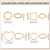 80Pcs 8 Style Brass Linking Rings KK-FH0005-70-2