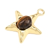 Natural Tiger Eye Pendants GG-G001-01G-07-2