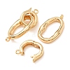 Brass Fold Over Clasps KK-CBACC01-02G-3