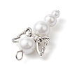 Glass Pearl Pendants PALLOY-JF02711-03-4