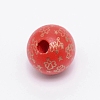 Printed Natural Wood Beads WOOD-TAC0007-57F-2