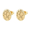 Brass Oval Stud Earrings EJEW-F400-24B-G-4