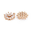 Rack Plating Brass Micro Pave Clear Cubic Zirconia Pendants X-KK-T060-43-RS-3