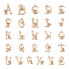 Cheriswelry 26Pcs 26 Style Brass Micro Pave Clear Cubic Zirconia Pendants KK-CW0001-05-1