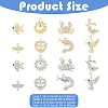 32Pcs 8 Styles Alloy Rhinestone Pendants FIND-YW0011-53KCG-3