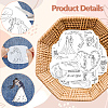 4 Sheets 11.6x8.2 Inch Stick and Stitch Embroidery Patterns DIY-WH0455-149-3