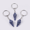 Natural Blue Spot Jasper Keychain KEYC-P041-A012-1