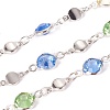 3.28 Feet Handmade Glass Beaded Chains X-CHC-E018-B01-P-1