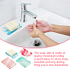 AHADERMAKER 4Pcs 4 Colors Marble Pattern Silicone Soap Dishes AJEW-GA0005-74-5