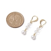 Brass with Glass Beads and ABS Plastic Imitation Pearl Dangle Earring EJEW-JE05939-3