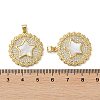Brass Micro Pave Cubic Zirconia Pendants KK-D057-05G-3