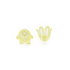 6-Petal Imitation Jelly Acrylic Bead Caps JACR-T002-02K-2