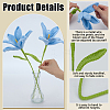 Crochet Cotton Flower Ornaments with Iron Wire AJEW-WH0460-027A-3