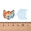 Baking Paint Transparent Glass Connector Charms X-DGLA-N018-18-3