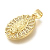 Rack Plating Brass with Cubic Zirconia Pendants KK-Z086-33G-03-2