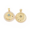 Brass Micro Pave Cubic Zirconia Pendants ZIRC-P106-30G-1