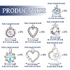 7Pcs 7 Styles Alloy Pendants FIND-TA0004-89-3