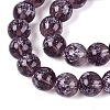 Transparent Half Spray Painted Glass Beads Strands LS-GLAA-Q110-02A-10-3