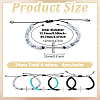 24Pcs 4 Colors Stainless Steel Cross Link Bracelets BJEW-GO0001-31-2