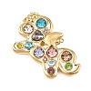 304 Stainless Steel Enamel with Rhinestone Pendants STAS-Z186-11G-01-2
