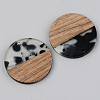 Resin & Walnut Wood Pendants X-RESI-S389-025A-A02-2