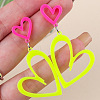 Fashionable Stainless Steel Acrylic Dangle Stud Earrings FS-WGAB06E-03-1