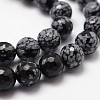 Natural Snowflake Obsidian Beads Strands G-G736-06-8mm-3