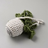 Potted Plants Crochet Orchid Hanging Ornament AJEW-WH0505-96A-2