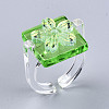 Transparent Resin Cuff Rings RJEW-T017-03A-5