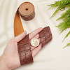 PU Leather Fabric Alligator Pattern Fabric AJEW-WH0034-92C-02-3